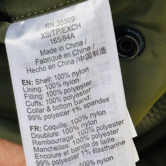 Alpha Industries Ma-1 Bomber Jacket Olive Green Reversible Lined Unisex XS Nylon - Picture 15 of 16